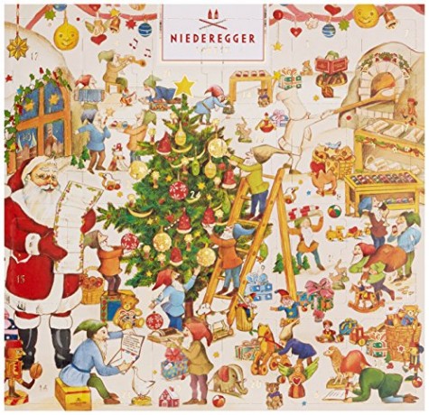 Niederegger Adventskalender Рождественский Адвент-календарь Mini Klassiker, 168 г
