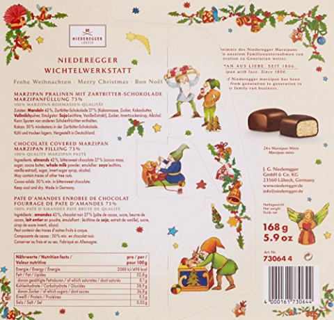 Niederegger Adventskalender Рождественский Адвент-календарь Mini Klassiker, 168 г