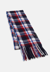 Tommy Hilfiger UPTOWN TARTAN SCARF UNISEX Scarf red/navy ШАРФ В КЛЕТКУ UPTOWN УНИСЕКС Шарф красный/темно-синий