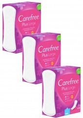 Carefree Slipeinlage Plus Large mit Frischeduf, Прокладки ежедневные Large Plus Fresh с ароматом свежести, 48 шт, 3 упаковки (144 шт)