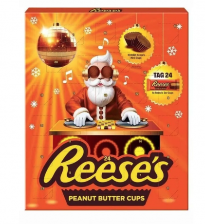 Reese's Шоколадный адвент-календарь, с арахисовым маслом, 24 сладких сюрприза, 242 г