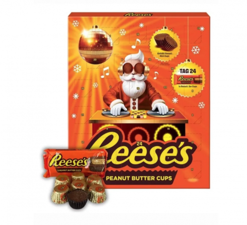 Reese's Шоколадный адвент-календарь, с арахисовым маслом, 24 сладких сюрприза, 242 г