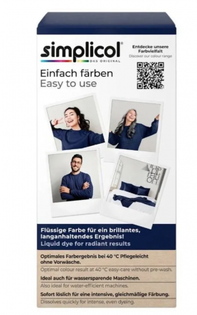 Simplicol Nacht-Blau Краска для ткани синяя интенсивная, жидкая, для стиральной машины 40 , 150 мл + фиксатор 400 г