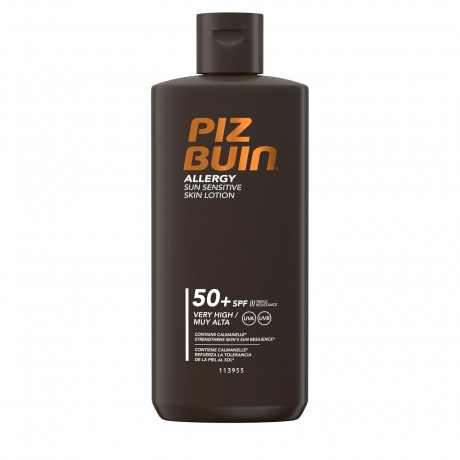 Piz Buin Skin Lotion ALLERGY Sun Sensitivequot LSF 50, Солнцезащитный лосьон для чувствительной кожи Piz Buin Allergy Sun SPF 50, быстро впитывающийся солнцезащитный крем для людей, страдающих аллергией, с защитным комплексом против раздражения 200мл
