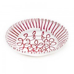 Gmundner Keramik Gmundner Keramik Rotgeflammt Reifschussel ohne Henkel d: 32 cm / h: 7,4 cm Керамическая миска для глазури красного цвета Gmundner без ручки d: 32 см / высота: 7,4 см