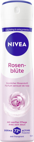 NIVEA Rosenblute Anti-Transpirant Spray, 150 ml, Нивеа Антиперспирант спрей, нежный аромат розы, масло авокадо, 72ч защита, 150 мл