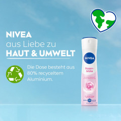 NIVEA Rosenblute Anti-Transpirant Spray, 150 ml, Нивеа Антиперспирант спрей, нежный аромат розы, масло авокадо, 72ч защита, 150 мл