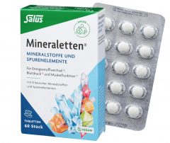 Salus Mineraletten 60st, Таблетки с минералами и микроэлементами для энергии и мышц (Германия), веган, без глютена, 60 таблеток 