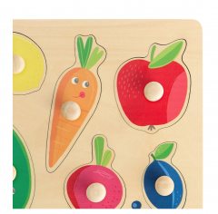 HABA HABA Greifpuzzle Obst &amp; Farben 2011811001, Развивающая игра Первый пазл Фрукты и цвета (Германия) 2011811001, дерево, развивает моторику и цвета, от 1 года