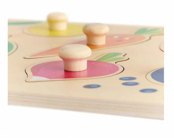 HABA HABA Greifpuzzle Obst & Farben 2011811001, Развивающая игра Первый пазл Фрукты и цвета (Германия) 2011811001, дерево, развивает моторику и цвета, от 1 года