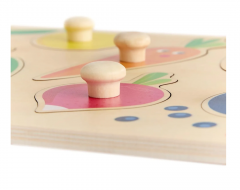 HABA HABA Greifpuzzle Obst &amp; Farben 2011811001, Развивающая игра Первый пазл Фрукты и цвета (Германия) 2011811001, дерево, развивает моторику и цвета, от 1 года