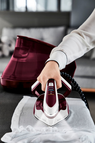 Tefal Tefal Dampfbugelstation GV9810 Pro Express Vision inklusive Dampfburste DT2026, 1100 ml Wassertank, 8,3 Bar-Druck, 180 g/Min. konstanter Dampf, 680 g/Min. Dampfstoss  Паровая гладильная станция Tefal GV9810 Pro Express Vision, включая паровую щетку 