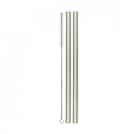 Eisch Eisch Gentleman Trinkhalm Glas Grau Set 2-tlg. mit Reinigungsburste - im Geschenkkarton l: 20 cm / d: 9 mm Eisch Gentleman стеклянные соломинки для питья серые набор из 2 шт. с щеточкой для чистки - в подарочной упаковке д: 20 см / д: 9 мм