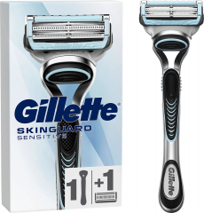 GILLETTE Rasierer, Skinguard Sensitive, 1 St, Джилетт Набор для бритья SkinGuard Sensitive для чувствительной кожи: станок и 1 сменная кассета, 1 набор