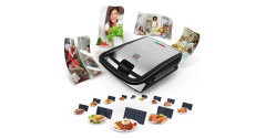 Tefal Tefal Snack Collection SW852D, Sandwichmaker silber/schwarz, 700 Watt, mit 2 Platten-Sets  silber/schwarz Tefal Snack Collection SW852D, сэндвичница серебристый/черный, 700 Вт, с 2 наборами тарелок