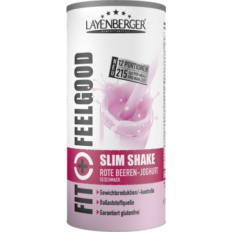 Layenberger Fit+Feelgood Slim Shake Rote Beeren-Joghurt Geschmack, Стройная диета Порошок со вкусом красных ягод и йогурта, 396 г