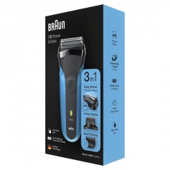 Braun Trimmer furs Gesicht quot;Series 3 310BTquot; in Schwarz und Blau  Триммер для лица &amp;quot;Серия 3 310ВТ&amp;quot; в черном и синем