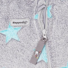 Hoppediz Overall aus Fleece Babyeinteiler grau-turkis Комбинезон флисовый детский цельнокроеный серо-бирюзовый