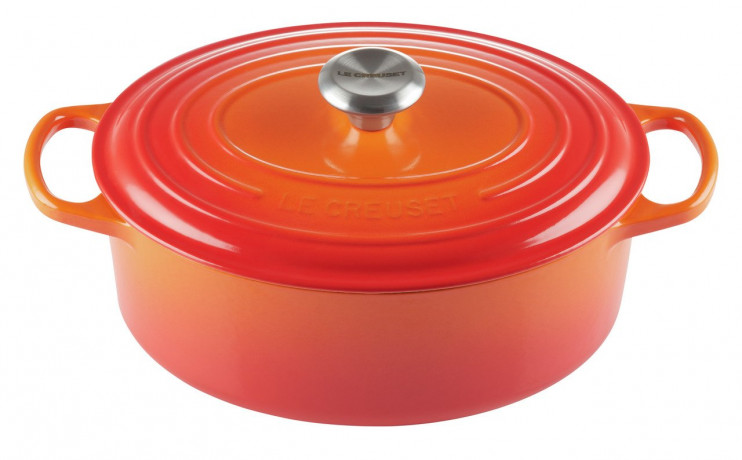 Le Creuset LE CREUSET Br\u00e4ter oval 29 cm Ofenrot SIGNATURE orange LE CREUSET жаровня овальная 29 см для духовки красная SIGNATURE