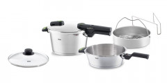 Fissler Fissler VITAQUICK GREEN- Set aus Schnellkochtopf 4,5l &amp; 2,5l silber Набор скороварок Fissler VITAQUICK GREEN 4,5 л и 2,5 л