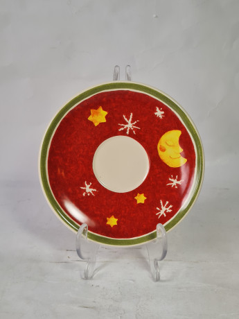 Чайная пара винтажная THUN "Снеговик", керамика, 2 шт., Германия, 1980-90гг.