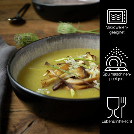 Moritz & Moritz Moritz & Moritz Suppenteller 6-tlg. DIGITAL grau Суповые тарелки Moritz & Moritz 6 шт. ЦИФРОВОЙ