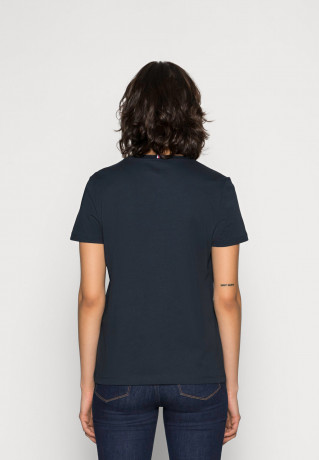 Tommy Hilfiger HERITAGE CREW NECK GRAPHIC TEE Print T-shirt midnight ФУТБОЛКА HERITAGE С КРУГЛЫМ ВЫРЕЗОМ С ГРАФИКОЙ Футболка с принтом полночь