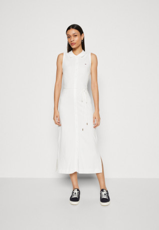 Tommy Hilfiger SLM COLLR DTAIL MIDI DRS NS Shirt dress ecru SLM COLLR DTAIL MIDI DRS NS Платье-рубашка экрю