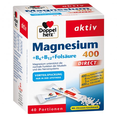 Doppelherz (Доппельхерц) aktiv Magnesium + B6 + B12 DIRECT 40 шт