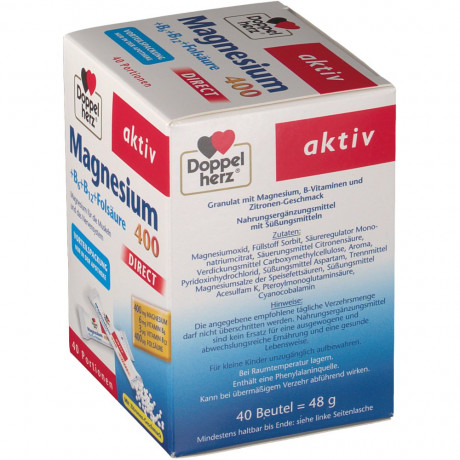 Doppelherz (Доппельхерц) aktiv Magnesium + B6 + B12 DIRECT 40 шт