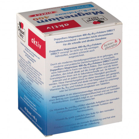 Doppelherz (Доппельхерц) aktiv Magnesium + B6 + B12 DIRECT 40 шт