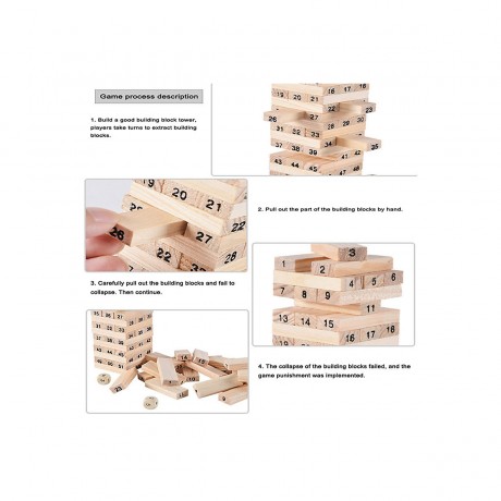 Hocan Tabletop-Balance-Spiel Jenga-Blocke Настольная балансная игра Jenga Blocks