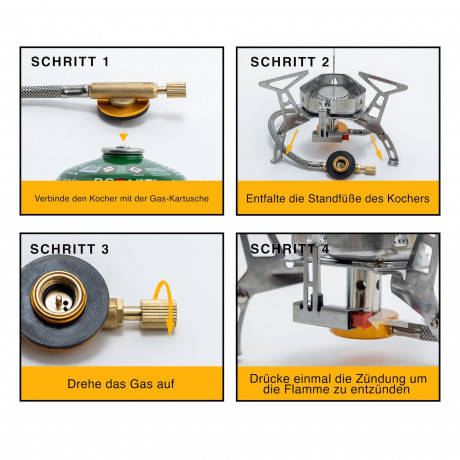 Elfmonkey Elfmonkey Gaskocher Gaskocher Campingkocher, 3500W, Piezozundung, Windschutz, Adapter Газовая плита Elfmonkey, газовая плита, походная плита, 3500 Вт, пьезоподжиг, защита от ветра, адаптер