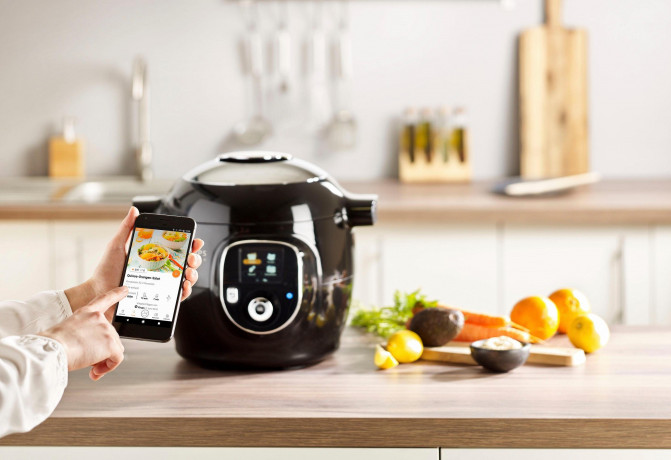 Krups Krups Multikocher CZ7158 Cook4Me+ Connect, 1600 W, 6 l Schussel, elektr. Schnellkochtopf, 150 vorprogrammierte Rezepte, 4L Kapazitat  Мультиварка Krups CZ7158 Cook4Me+ Connect, 1600 Вт, чаша 6 л, электрическая. Скороварка, 150 запрограммированных ре