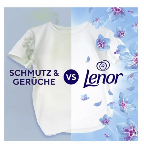 Lenor Vollwaschmittel Flussig All-in-1 Pods Aprilfrisch Großpackung 100WL, Капсулы 100 шт, для стирки цветного белья, с ароматом Апрельская свежесть, 2 уп х 50 капсул
