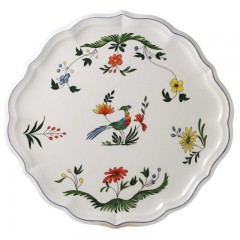 Gien Fayencerie Gien 'Oiseaux Paradis' Kuchenplatte 31,7 cm Gien &quot;Oiseaux Paradis&quot; Тарелка для торта 31,7см