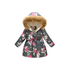 frler frler Steppjacke mit Kunstfell Kragen Mantel fur Madchen frler стеганая куртка с воротником из искусственного меха пальто для девочки