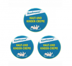 Kaufmann´s Haut &amp; Kindercreme Reisegrobe 30ml x 3st, Крем для чувствительной и сухой кожи Kaufmanns, детский и взрослый, с витамином Е и цинком, защитный питательный крем, Германия, 30мл x 3шт