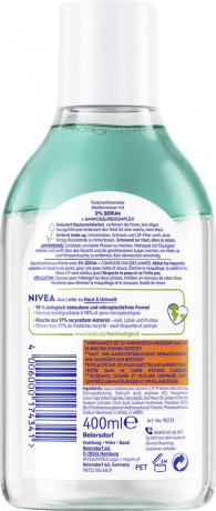 NIVEA Derma Skin Clear Mizellenwasser, 400 ml, Нивеа Мицеллярная вода, салициловая кислота и ниацинамид, для проблемной кожи, 400 мл