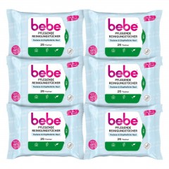 bebe Reinigungstucher quot;Pflegendquot; 6er-Pack Чистящие салфетки quot;Заботливыеquot; 6 упаковок