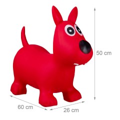 relaxdays 1 x Hupftier Hund rot 1 x красная копытная собака