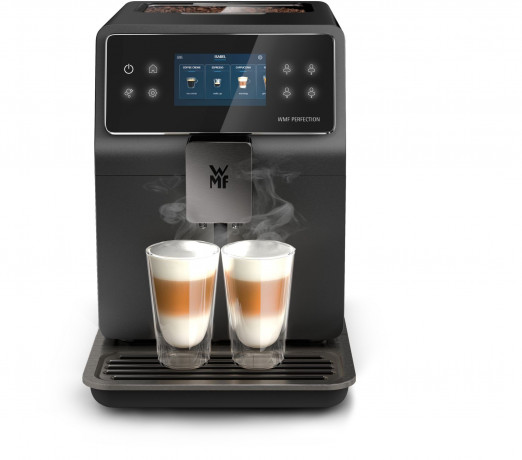 WMF WMF Kaffeevollautomat, 15 Getrankespezialitaten, Double Thermoblock, Edelstahl-Mahlwerk  Полностью автоматическая кофемашина WMF, 15 видов напитков, двойной термоблок, кофемолка из нержавеющей стали.