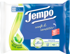 Tempo Влажные Салфетки sanft&amp;sensitiv Nachfüller, 42 шт