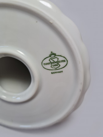 Tirschenreuth Белый фарфоровый подсвечник, 11см x 10,5см, Германия, 1970-80гг.