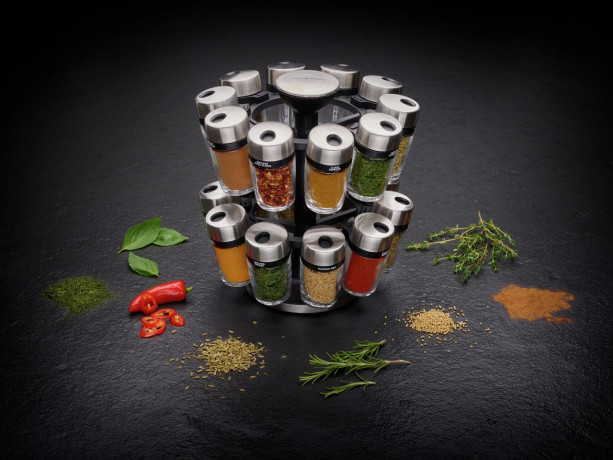 Cole & Mason Coleamp;Mason 20er Gewucrzkarussell  schwarz Карусель для специй Coleamp;Mason 20