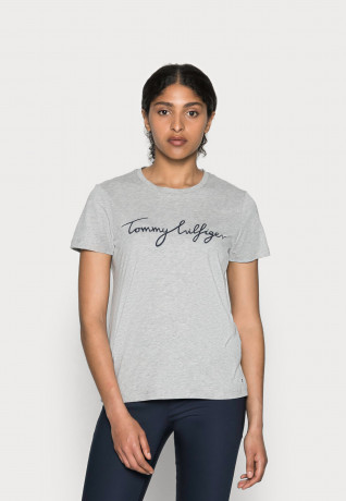 Tommy Hilfiger HERITAGE CREW NECK GRAPHIC TEE Print T-shirt light grey heather ФУТБОЛКА HERITAGE С КРУГЛЫМ ВЫРЕЗОМ С ГРАФИКОЙ Футболка с принтом светло-серый вереск