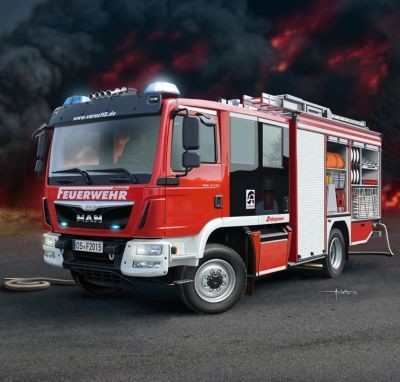 Revell Revell Modellbausatz Schlingmann HLF 20(MAN TGM Euro6 im Massstab 1:24 Комплект моделей Revell Schlingmann HLF 20 (MAN TGM Euro6 в масштабе 1:24)