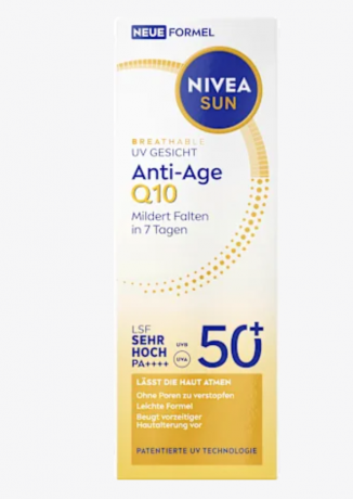 NIVEA SUN Sonnenfluid Gesicht Anti Age Q10, LSF 50+, Солнцезащитный антивозрастной флюид для лица с Q10, SPF 50+, 40 мл