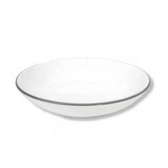 Gmundner Keramik Gmundner Keramik Grauer Rand Suppenteller ohne Fahne Classic 20 cm Керамическая тарелка Gmundner с серым ободком без бортика Classic 20 см