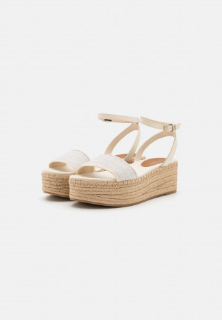 Tommy Hilfiger PLATFORM Platform sandals sugarcane ПЛАТФОРМА Босоножки на платформе сахарный тростник